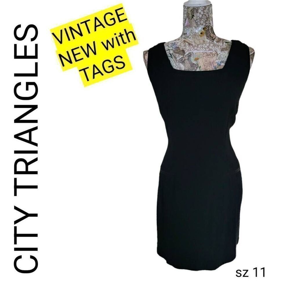 City Triangles Vintage Little Black Dress Textured Lightweight Short NEW